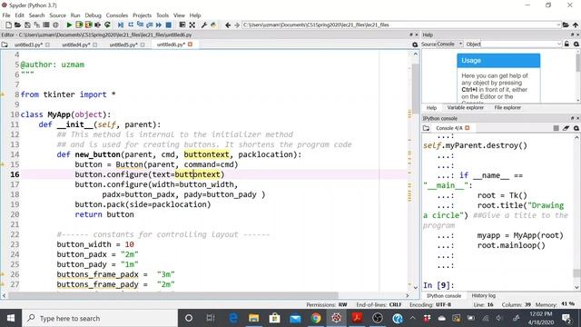 TkInter GUI in Python| CS1 Lecture 22 Part 4| Rensselaer Polytechnic Institute
