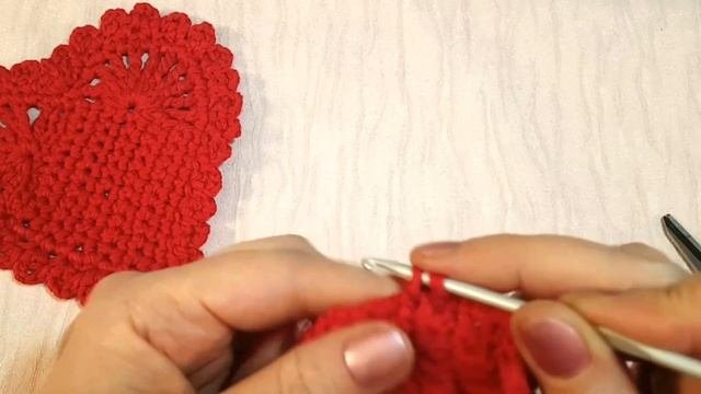 Сердечко. Салфетка крючком