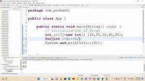 Arrays in Java by Prakash | foreach loop in Java | arr.length in Java