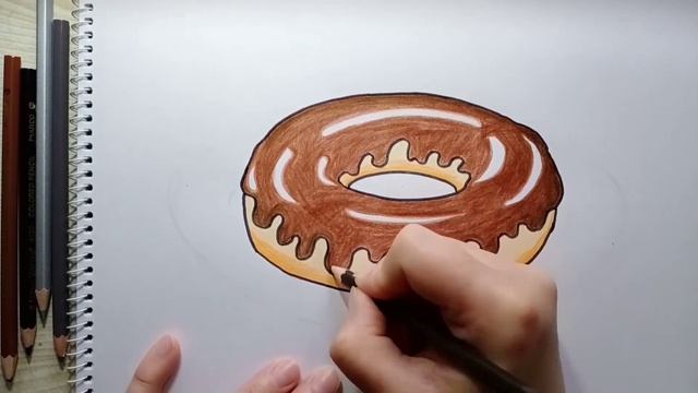 Как нарисовать пончик || How To Draw A Donut