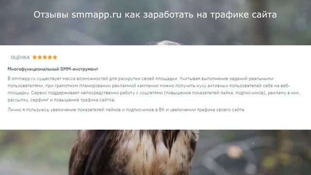 Отзывы smmapp.ru как заработать на трафике сайта смотреть онлайн