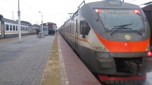 Электропоезд ЭП2Д-0013 ЦППК станция Нара 1.02.2019