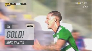Goal Nuno Santos: SC Braga 1-(2) Sporting (Liga 22/23 #1)