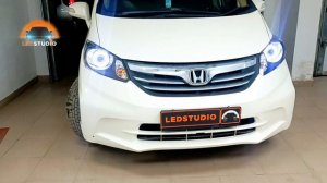 Honda Freed модернизация фар. Тюнинг фар.