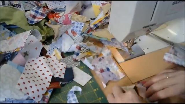 Шитье из обрезков, создаем полный хаос по новому методу.
