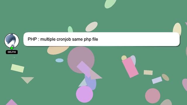 PHP : multiple cronjob same php file смотреть онлайн