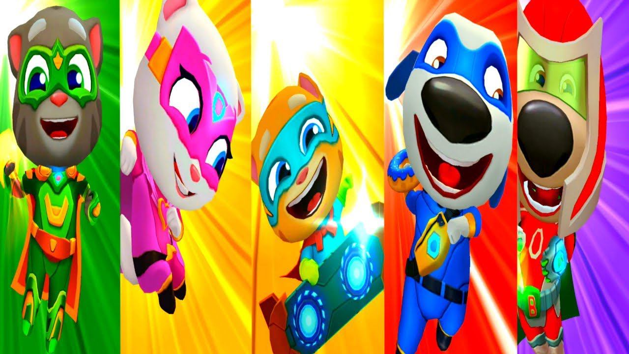 ГОВОРЯЩИЙ ТОМ ПОГОНЯ ГЕРОЕВ #8 Talking Tom Hero Dash лучше Бег за золотом #Мультик смотреть онлайн