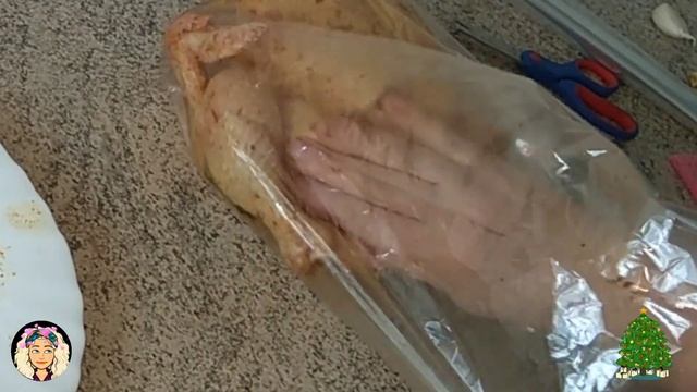 Курица запеченная в рукаве с яблоками в духовке! Новогодний стол 2023!