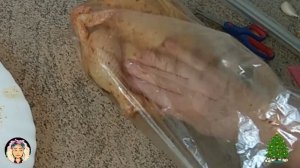 Курица запеченная в рукаве с яблоками в духовке! Новогодний стол 2023!