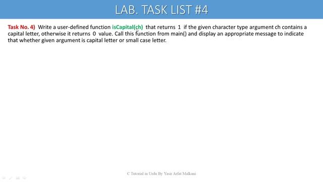 C Lab. Tasks of  User-defined functions and Header/Library files | C Language Lab Tasks List #4