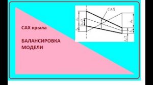 САХ крыла и центровка авиамодели