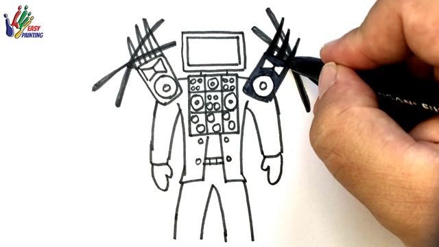 Easy Drawing Skibidi Toilet Titan Tvman I Kolay Skibidi Toilet Titan Tvman Çizimi смотреть онлайн