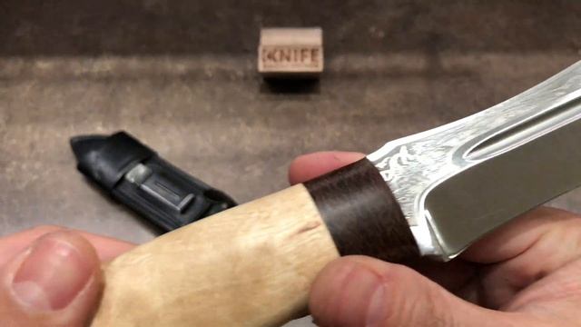 Нож "Скорпион" карельская береза 50Х14МФ от Златоуст АиР смотреть онлайн