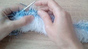 Подушка спицами "Пушистая зима". Knit Solo