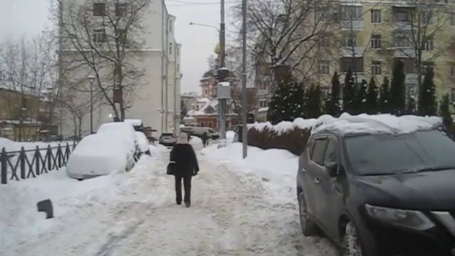 Москва зимняя. 2-й Троицкий переулок.