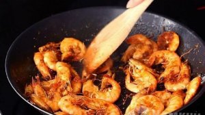 Креветки фламбе