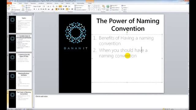 Chapter 11 : The Power of Variable Names