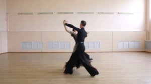 Passing (open) natural turn from PP in Slow Fox | Проходящий (открытый) поворот из ПП в Фокстроте
