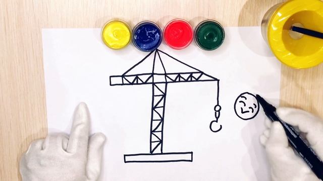 How To Draw Building Crane | Как Нарисовать Строительный Кран смотреть онлайн