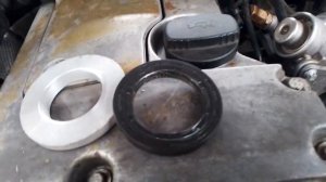 Замена переднего сальника коленвала Mercedes Benz W210 E230 Двигатель m111