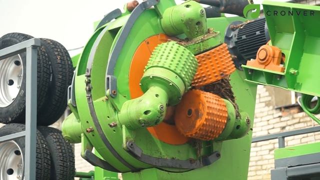 Автоматическая линия раскряжевки бревна Cronver с окорочным станком Cambio