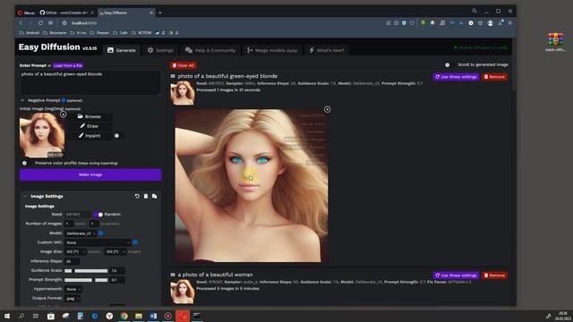 Easy Diffusion лучший веб интерфейс