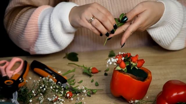 Цветочная композиция своими руками на праздник смотреть онлайн