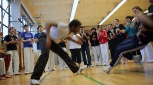 Prof. Kenneth (Capoeira Angola Irmãos Guerreiros Vienna) and Prof. Piolho (CDO tours), Berlin 2010