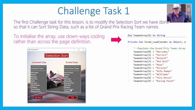 VB Code Selection Sort and Quick Sort in VB.Net