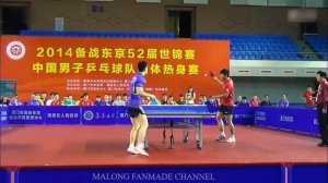 Zhang Jike, Xu Xin, Ma Long vs Amateur player