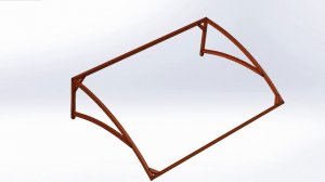 Сборка козырька "ИМпласт Скат" с сотовым поликарбонатом