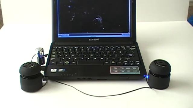 Samsung N130 Netbook With MSP100B Mini Rockers Speakers & XSTU21 Sound Tube