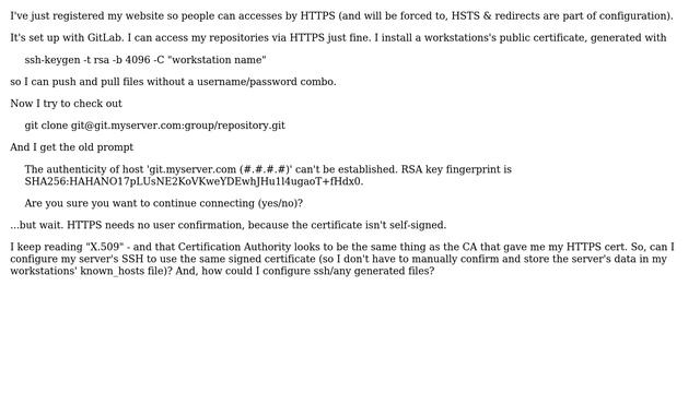 Using an HTTPS/SSL Certificate to establish the authenticity of an SSH session смотреть онлайн