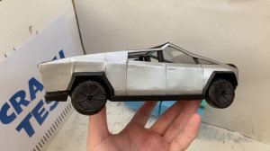 Краш тест CYBERTRUCK, разбил его из пластилина, тест на прочность