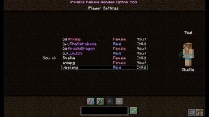 PL Minecraft mody: iPixeli's Gender Mod Showcase