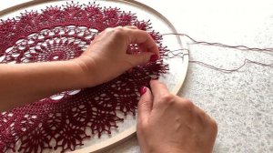 ПАННО/ЛОВЕЦ СНОВ крючком. НАТЯЖКА на раму