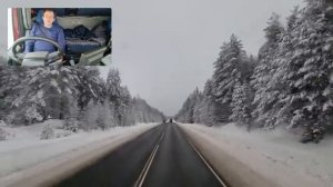 Горный тормоз зимой , нюансы использования. Катим по зимнему лесу на VOLVO FH 540. подходы к Кирову