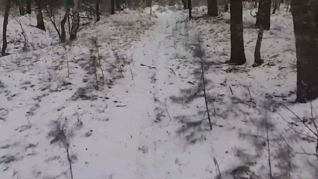 Эндуро в лесу. По снегу без шипов... смотреть онлайн