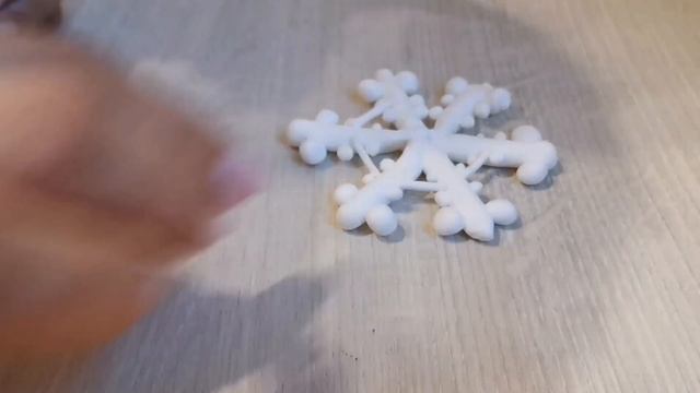 СНЕЖИНКА из воздушного пластилина//как сделать СНЕЖИНКУ