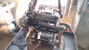 Запуск дизельного двигателя Yanmar 3TN66 со спецтехники