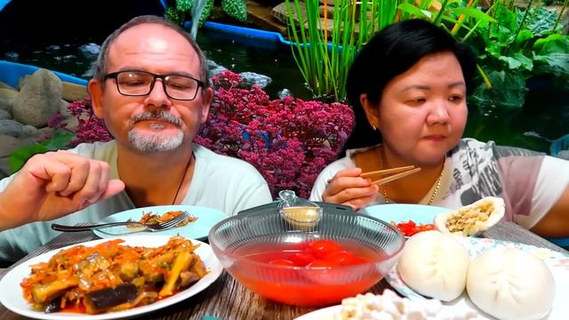 МУКБАНГ пигоди и баклажаны по корейски./ Мой личный стилист! Вредные ли мы? / MUKBANG korean pigodi