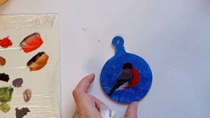 Как нарисовать снегиря поэтапно | Расписываем елочную игрушку