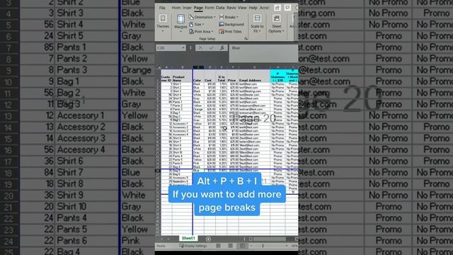 Excel tip how to change page breaks to print properly