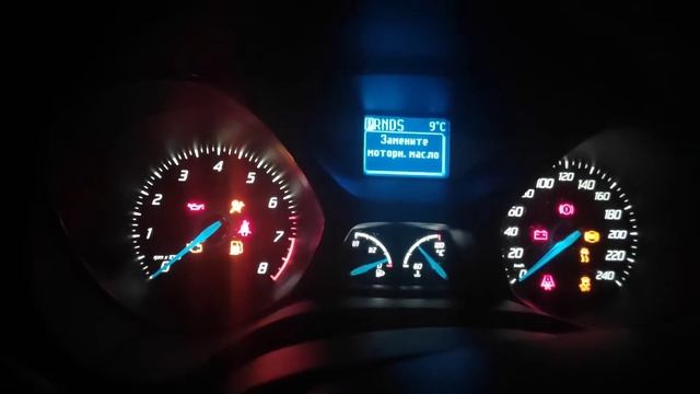 Ford  Focus 2, 3. Сброс сервисного сообщения. Замените моторное масло