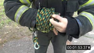 МЧС России/Норматив 2.3.1/Упаковка верёвки пожарной спасательной в чехол...