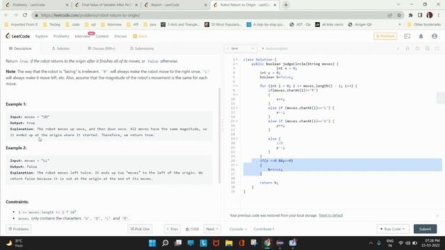 Robot returns to origin #LeetCode #java #coding #intervewQuestions