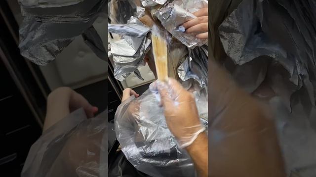 Выход из черного пошагово.   #выходизчерного #окрашиваниеволосвдомашнихусловиях #окрашиваниеволос