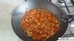 Тушёная капуста с курицей
