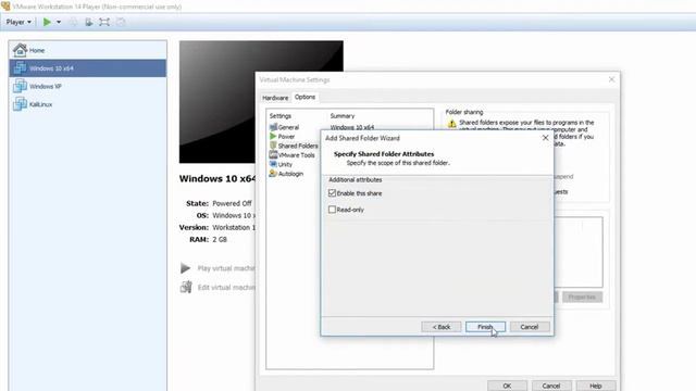 How to : Share Files in VMware workstation