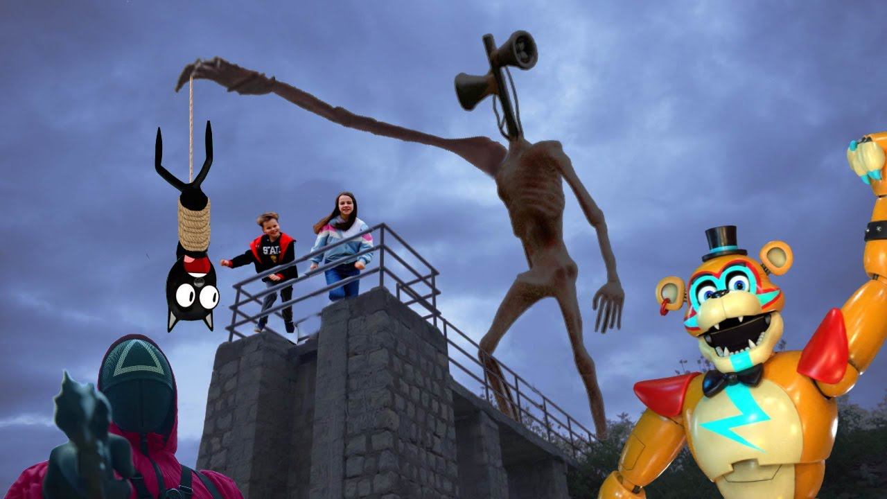 Сиреноголовый у нас дома СБОРНИК серий Siren Head & Cartoon Cat in the real life смотреть онлайн